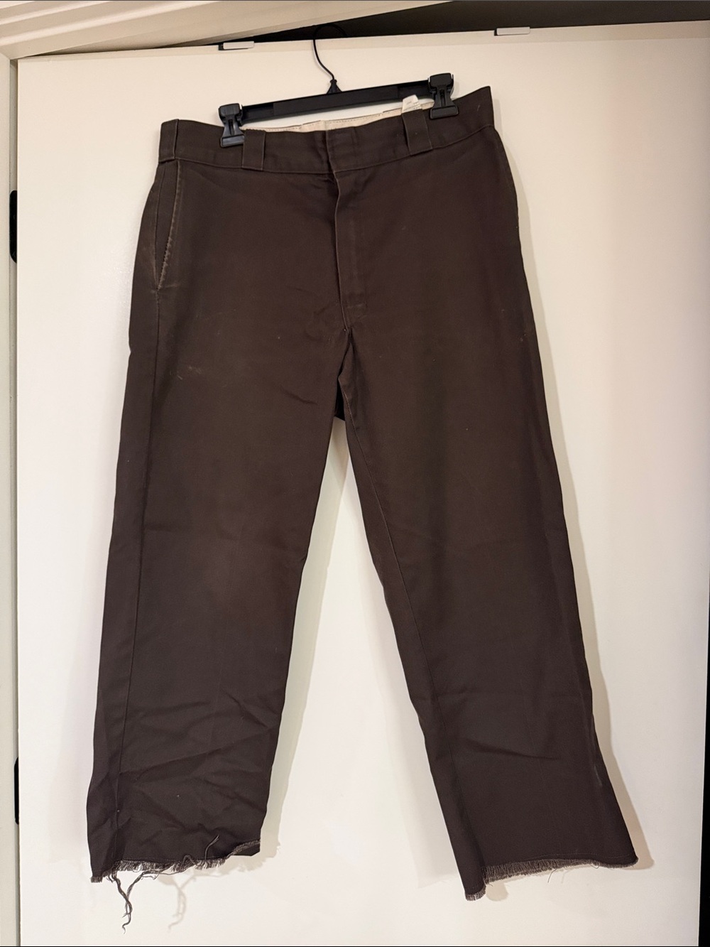 Dickies Men's Dark Brown Straight-Leg Chino Pants 34x27